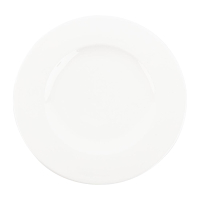 Bone China Plate | Wide Rim Flat Profile | 175mm Diameter | Royal Bone Ascot FB650
