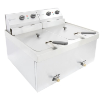 Commercial Twin Tank Countertop Electric Fryer | Deep Fat Fryer | Twin Basket | Parry NPDF9