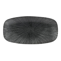 Oblong Chefs Plates | Black Rectangular Serving Plates | 298 x 153mm | Churchill Studio Prints Agano FC107