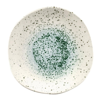 Round Plates | Mineral Green Centre Organic Plates | 264mm | Churchill Studio Prints FC121