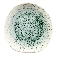 Churchill Round Plates | Organic Studio Prints Mineral Green | 186mm | Pack of 12 | Churchill FC123