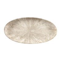 Stone Chefs Plates | Rectangular Serving Platter | 347 x 173mm | Churchill Studio Prints Agate Grey FC143