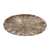 Stone Chefs Plates | Rectangular Serving Plates | Zircon Brown 299 x 150mm | Churchill Studio Prints FC144