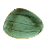 Triangular Chefs Plates | Churchill Stonecast | Samphire Green 265 x 205mm | Churchill FC155