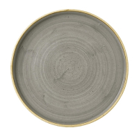 Walled Chefs Plates | Stonecast Plates | Peppercorn Grey 260mm | Churchill FC163