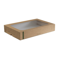 Compostable Sandwich Platters With Lid | Large Food Trays | Eco-Friendly Catering Containers | Vegware FD387