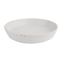 Flat Round Bowls | Cavolo White Speckle | 220mm Ceramic Dining | Olympia FD901