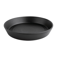 Cavolo Flat Round Bowls | Textured Black Serving Dish | 220mm Set | Olympia FD907
