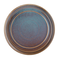 Cavolo Flat Round Plates | Iridescent Dinner Plates | 220mm | Pack of 6 | Olympia FD915