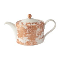 Crushed Velvet Copper Charnwood Tea Pot | Porcelain Teapot | Luxury Serving | Royal Crown Derby FE105