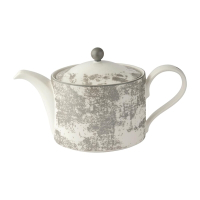 Crushed Velvet Grey Charnwood Tea Pot | Grey Teapot | Luxury Porcelain | Royal Crown Derby FE119