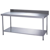 Stainless Steel Wall Table | Commercial Kitchen Prep Station | With Undershelf | Parry 900x600mm