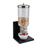 Commercial Cereal Dispenser | Single Cereal Container | 4.5L Capacity | Black Base | APS FJ656