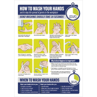 How To Wash Your Hands Sign | Hygiene Instructions Poster | Kitchen & Staff Area Guidance | FJ978
