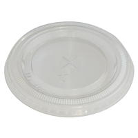 RPET Flat Lid with Straw Hole | Eco-Friendly Cup Lid | 93mm | eGreen FN222