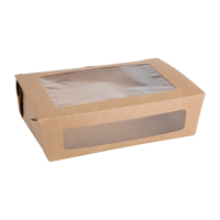 Fiesta Salad Box | Disposable Food Container | PET Window 1600ml | Fiesta FN899