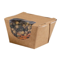 Compostable Kraft Deep Salad Boxes | Food Containers | 900ml 32oz | Colpac Zest FP580