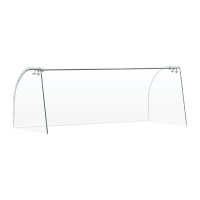 Polar FT282 Curved Glass Sneeze Guard Assembly For Saladette Counter Replacement Spare Part (Fits CT394)