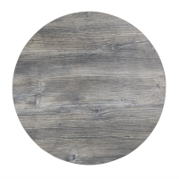 Round Melamine Table Top | Pre-Drilled | Ash Grey 600mm | Bolero