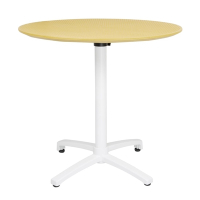 Folding Propylene Table | Portable Catering Table | 800mm | Bolero Mustard Yellow