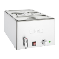 Commercial Bain Marie with Tap | Wet Heat Bain Marie | Food Warmer with Pans | Buffalo FT692