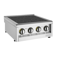 Commercial Induction Hob | 4 Zone Electric Cooktop | 2 x 3kW | Buffalo 600 Series FU219