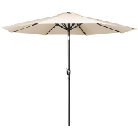 Commercial Round Parasol | 3m Diameter Cream Outdoor Umbrella | Bolero Seville FU503