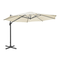 Commercial Parasol | Heavy Duty Outdoor Umbrella | 3.5m Cream Canopy | Bolero Venice FU507