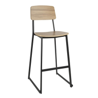 Commercial Wooden Bar Stool | High Interior Stool | 2 Pack | Bolero Beaufort FU525