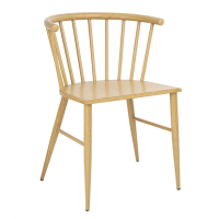 Commercial Metal Side Chairs | Wood Effect Dining Chairs | 2 Pack | Bolero Harrowdene FU526