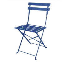 Commercial Folding Chair | Pavement Style Outdoor Chair | Dark Navy | 2 Pack | Bolero FU541