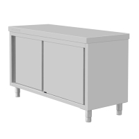 Commercial Standing Floor Cupboard | Stainless Steel Storage Cabinet | 900x1500x600mm | Vogue FU586