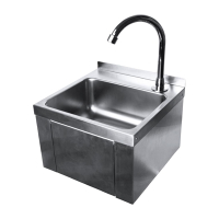Commercial Knee Operated Hand Wash Basin | Stainless Steel Square Sink | Oxford Hardware FW857