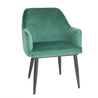 Velvet Dining Chairs | Set of 2 | Dark Green Upholstery | Bolero Lia