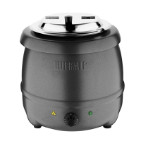 Commercial Soup Kettle | Electric Food Warmer | 10L Capacity | Graphite Grey | Buffalo G107