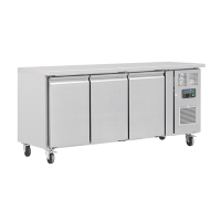 Commercial 3 Door Counter Fridge | Under Counter Refrigerator | 339 Litre | Polar G378