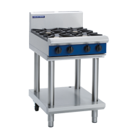 Commercial Cooktop 4 Open Burners | Gas Range | LPG 600mm | Blue Seal Evolution G514D-LS/L