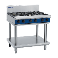 Commercial Gas Cooktop | 6 Open Burners | 900mm Natural Gas | Blue Seal Evolution G516D-LS/N