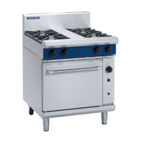 Commercial Convection Oven | 4 Burner Gas Oven | Natural Gas 750mm | Blue Seal Evolution G54D/N