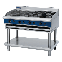 Commercial Chargrill | Blue Seal Evolution Grill | 1200mm with Leg Stand | LPG | Blue Seal G598-LS/L
