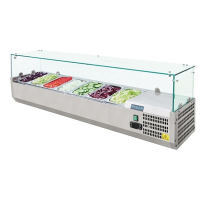 Commercial Refrigerated Counter Top Servery | Prep Unit | 7x 1/4GN Capacity | Polar G609
