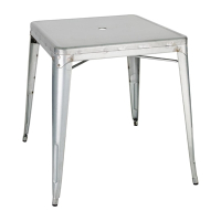 Square Bistro Table | Outdoor Dining Table | Galvanised Steel 668mm | Bolero GC866