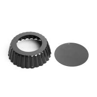 Non-Stick Deep Fluted Quiche Tin | 10cm Tart Pan | Professional Bakeware | Vogue GC988