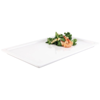 Melamine Rectangular Buffet Tray | White Serving Platter | GN 1/1 Size | APS GD100