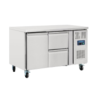 Commercial 2 Drawer Counter Fridge | Undercounter Refrigerator | 228 Litre Capacity | Polar GD873