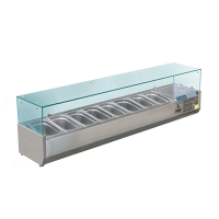Commercial Refrigerated Servery Topper | Countertop Chilled Display | 8x 1/3GN Capacity | Polar GD877