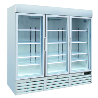 Commercial 3 Door Upright Freezer | Glass Door Display Freezer | 1400L Capacity | BestFrost GDF1400