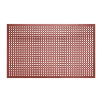 Commercial Anti Fatigue Mat | Rubber Drainage Mat | Red Kitchen Floor Mat | Bolero GF017