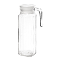 Ribbed Glass Jug | Water Pitcher | 1 Litre Capacity | Olympia GF922