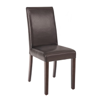 Faux Leather Dining Chairs | Brown Restaurant Chairs | Stackable Design | Bolero GF955 (Pack of 2)